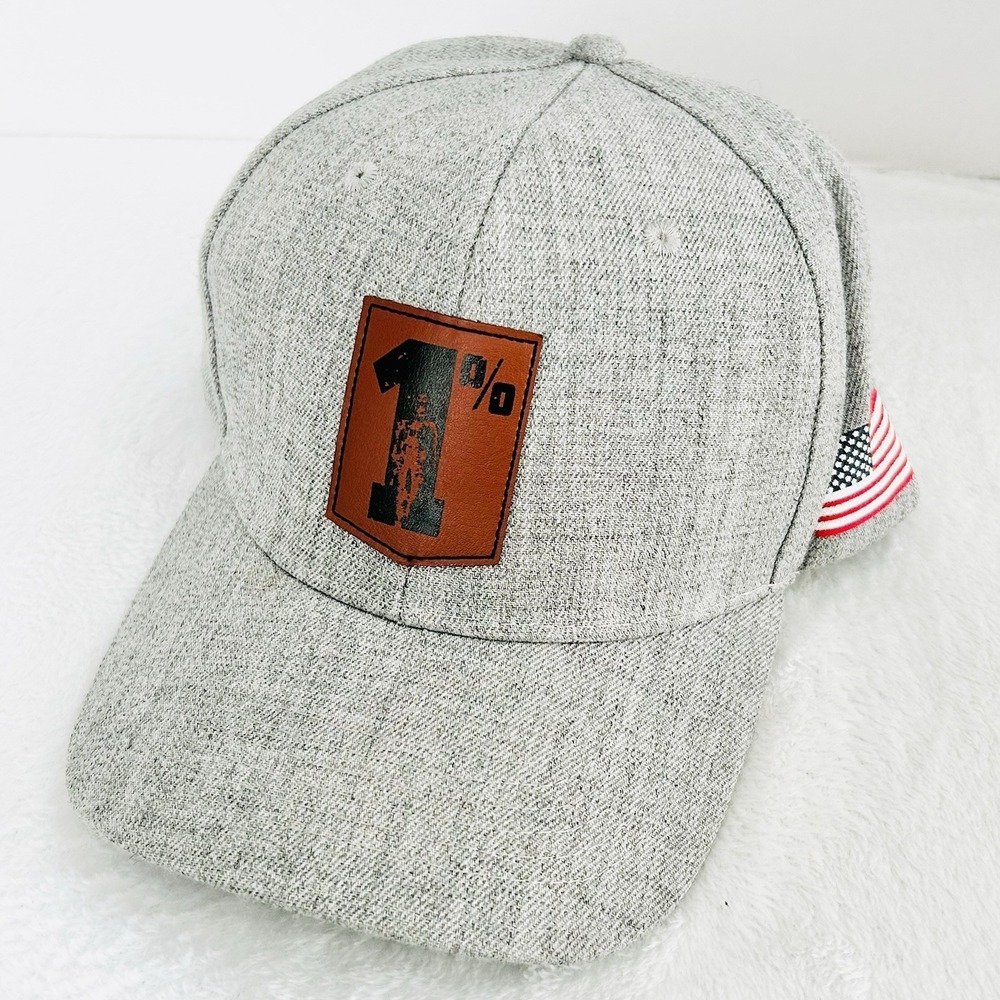 Army Performance 1% Patch Hat Cap Snapback Adjustable Gray Outdoors Workwear